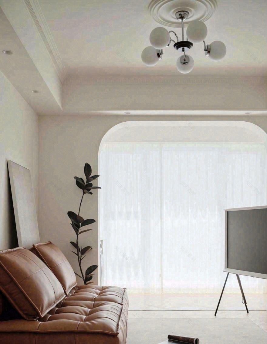 奶油轻法式平层设计-12