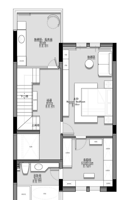 黑白灰的现代气质 · 西厨区与休闲区的完美融合-34