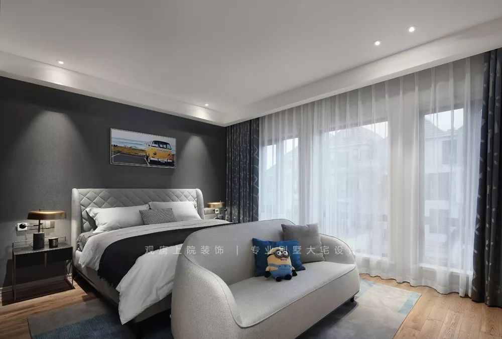 夏宇航打造龙世西湖湾 650㎡私宅,现代简约旋转楼梯成设计亮点-36