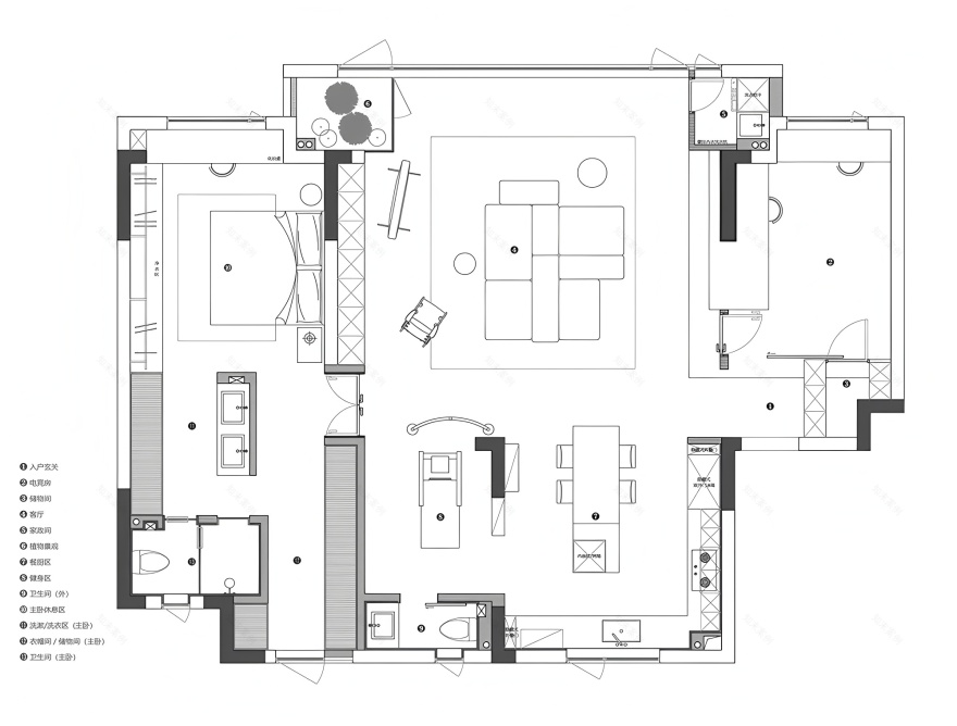 江苏江阴140㎡婚房丨中国江苏丨東亼设计事务所-44