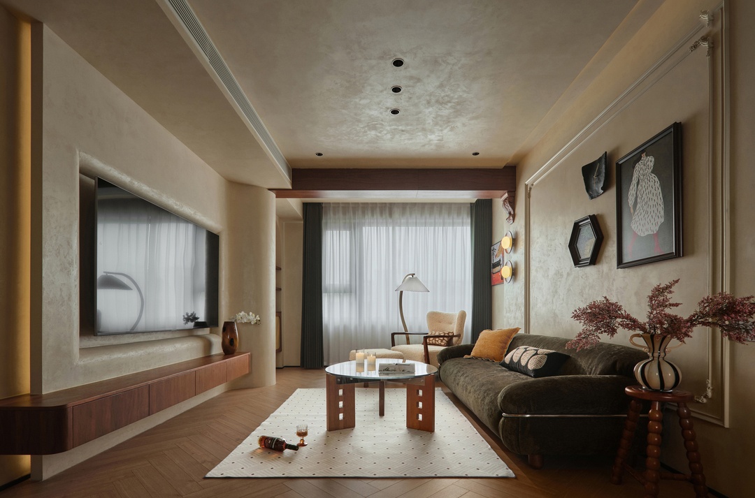 时光褶皱里的家:复古与现代的共生美学丨纵禾空间设计-4