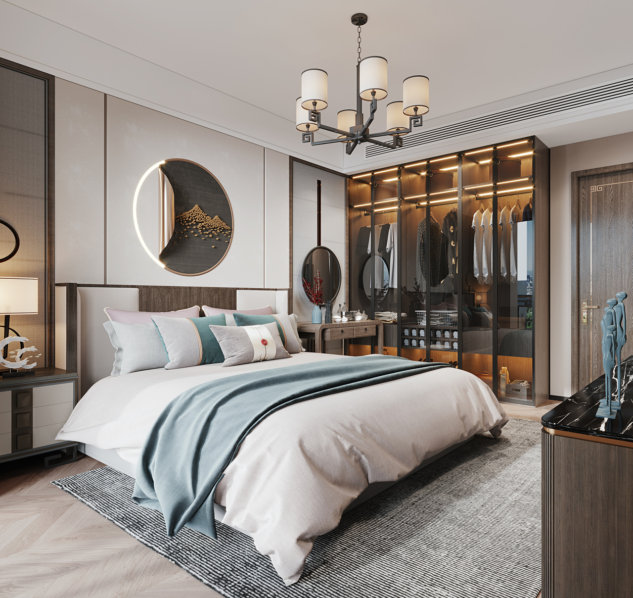 新中式悠然客厅设计-11