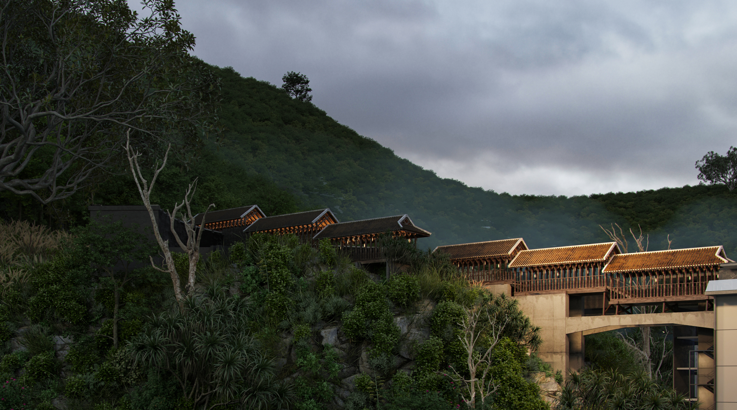 Building on cliff-13