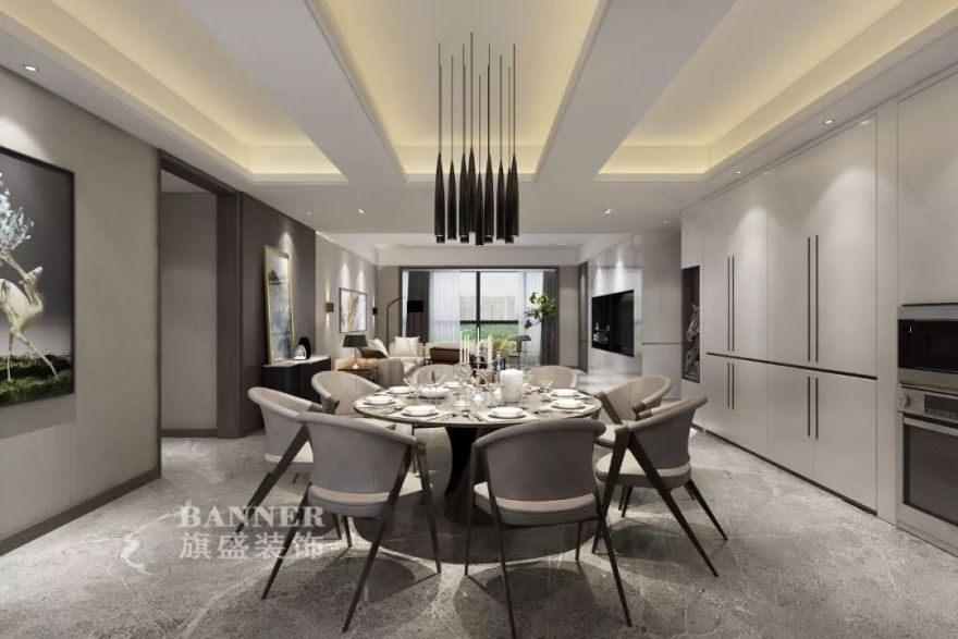 林庄打造现代中式家居,湖城大境 245㎡空间寻觅安宁-21