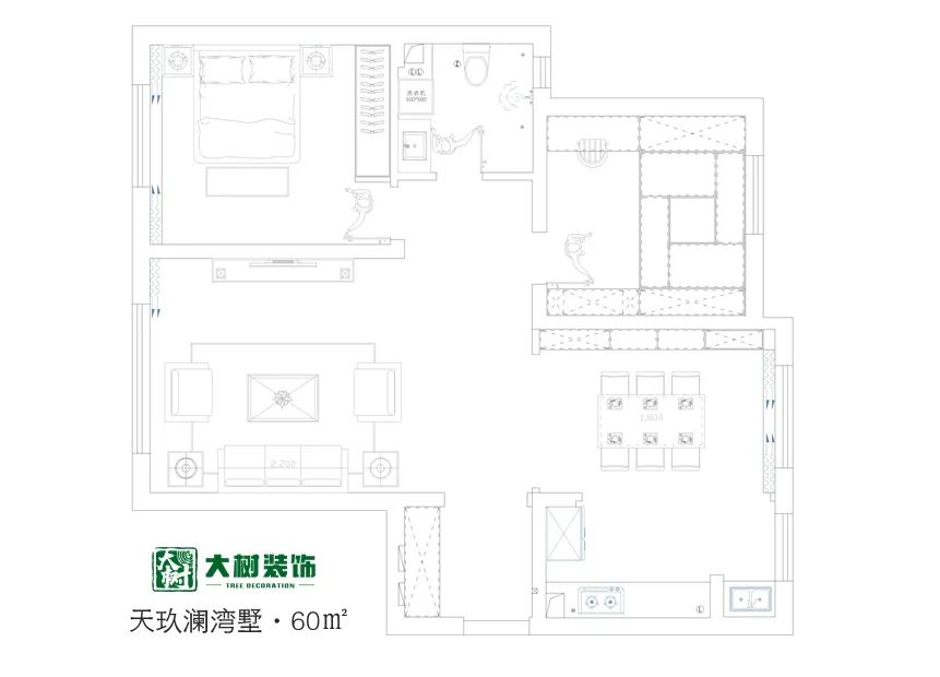 意式轻奢风打造 60 平舒适小家-10