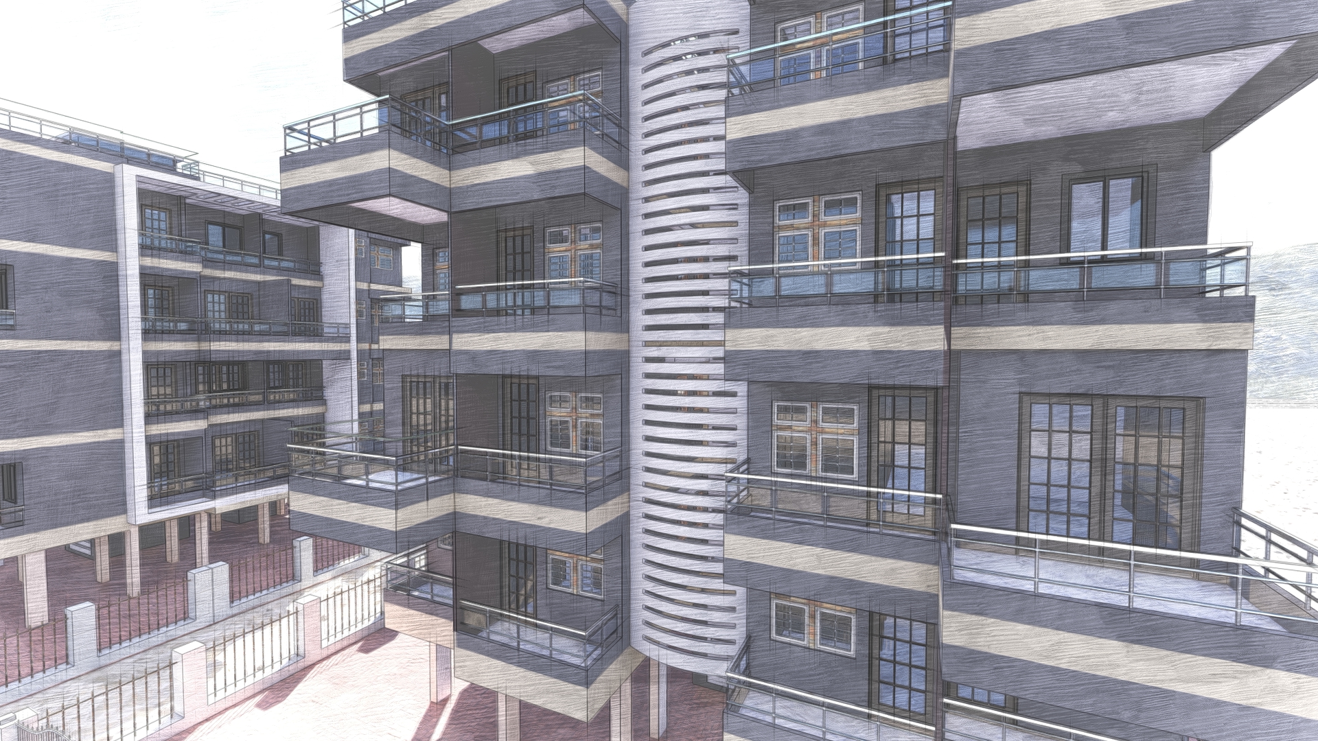 Revit Design House Exterior-9