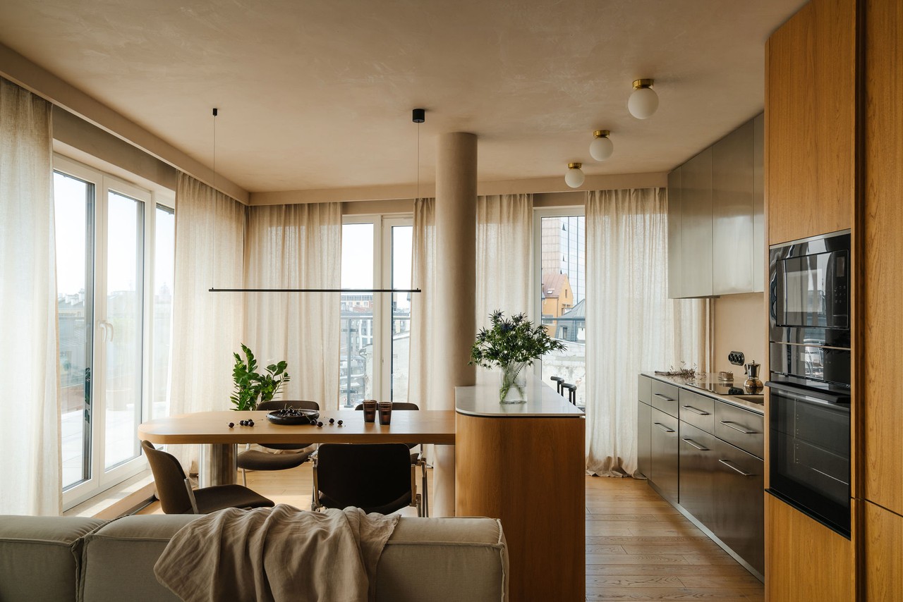 钢铁,玻璃与饰面板·克拉科夫波德戈日51平米现代组合住宅丨波兰克拉科夫丨Wojtyczka Pracownia Projektowa-30