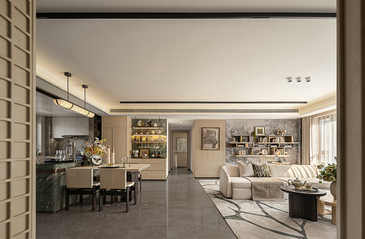 沈阳华润九悦二期174㎡样板间丨中国沈阳丨精装万景百年室内设计有限公司,软装北京靳朝晖设计有限公司-3