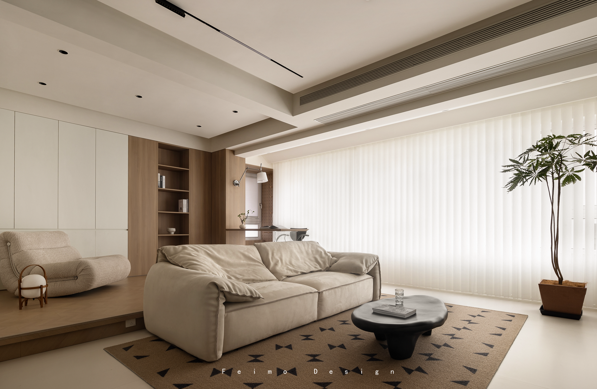 暖阳 · 合肥110㎡现代原木风住宅设计丨中国合肥丨飞墨设计组-0