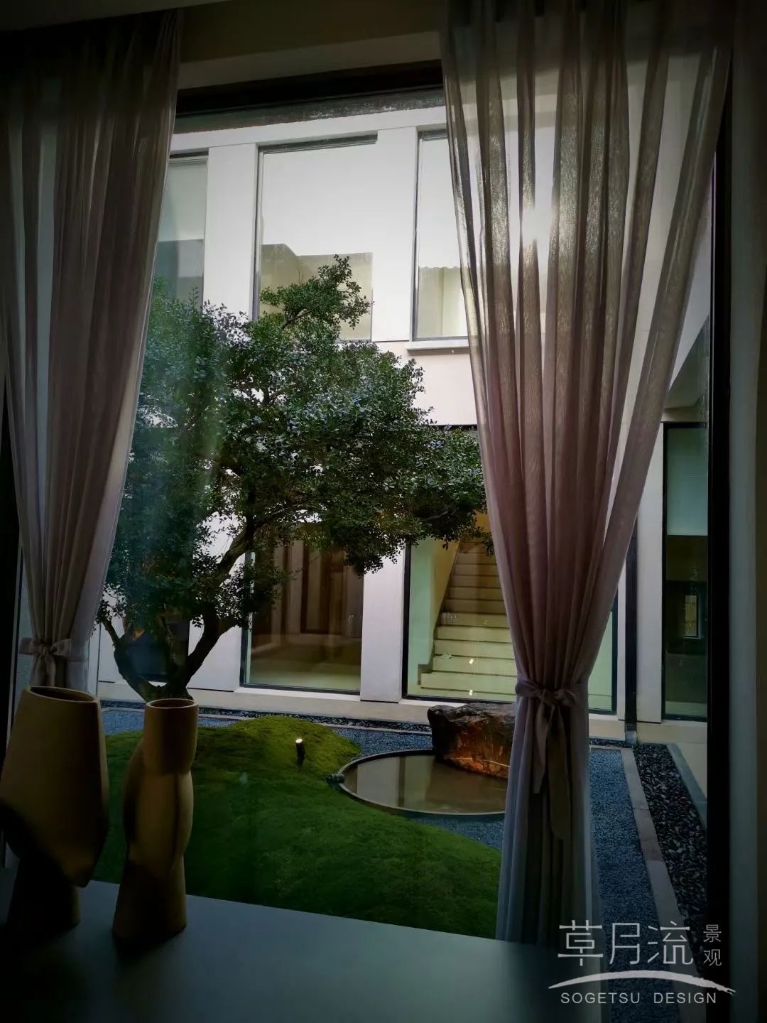 暖阳下的庭院新色丨草月流景观-19