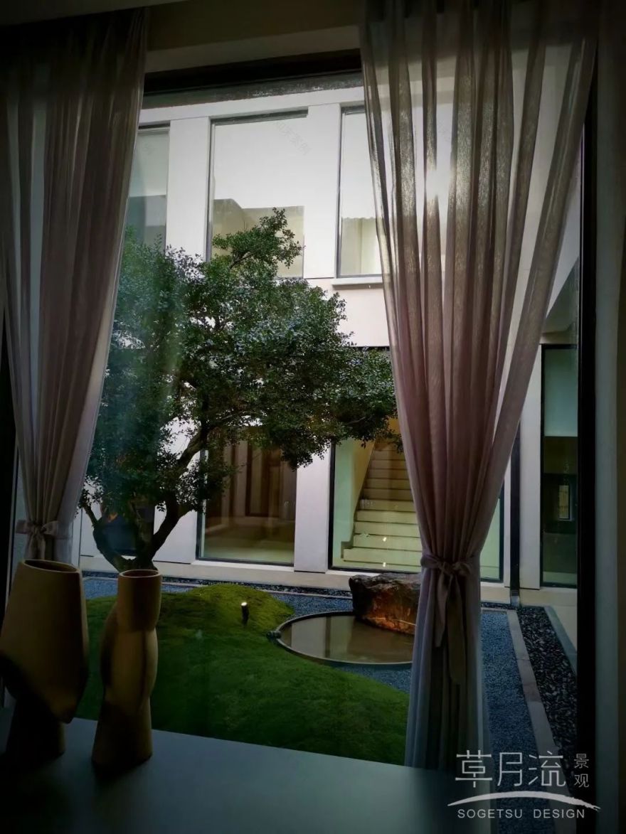 暖阳下的庭院新色丨草月流景观-19