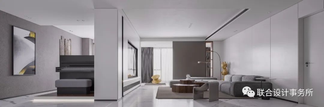 黑白灰的极简艺术空间-14