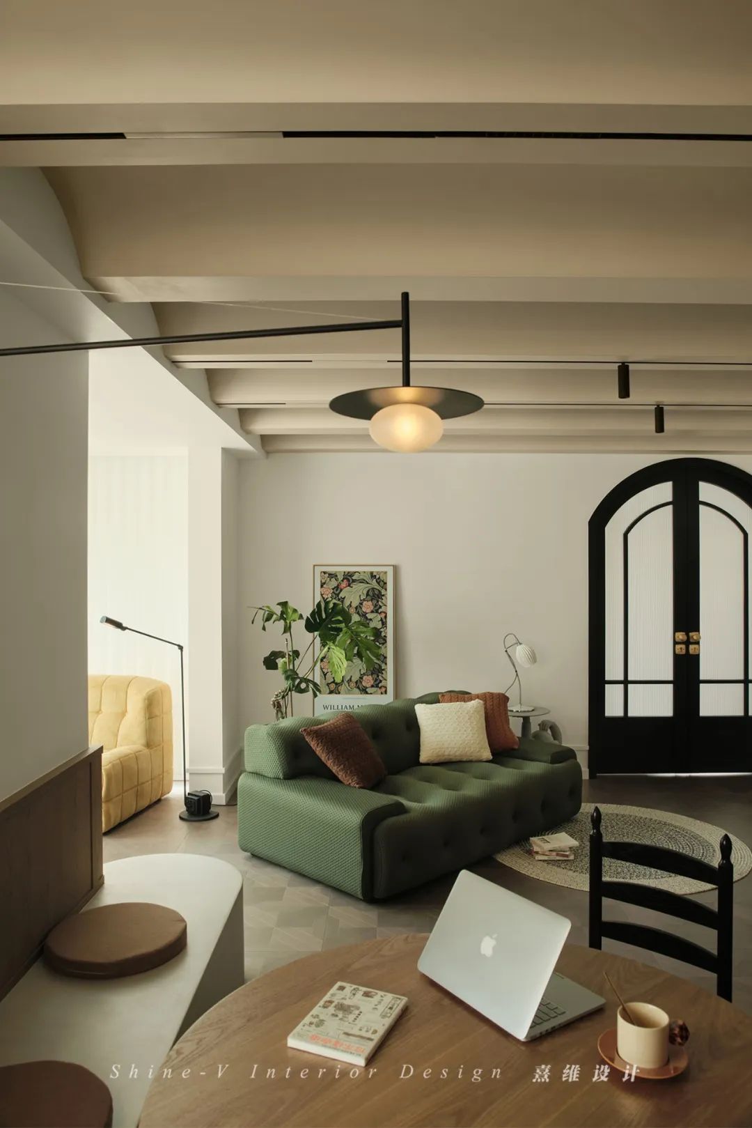 悦己 · 复古波浪吊顶咖啡厅之家丨中国南京丨熹维设计-33