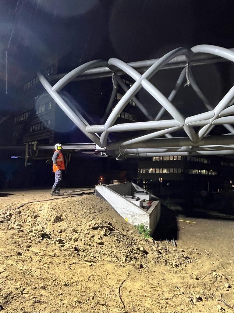 Chantier ZAC des Louvresses à Gennevilliers - Ripage de la passerelle — Ateliers 2/3/4/-29