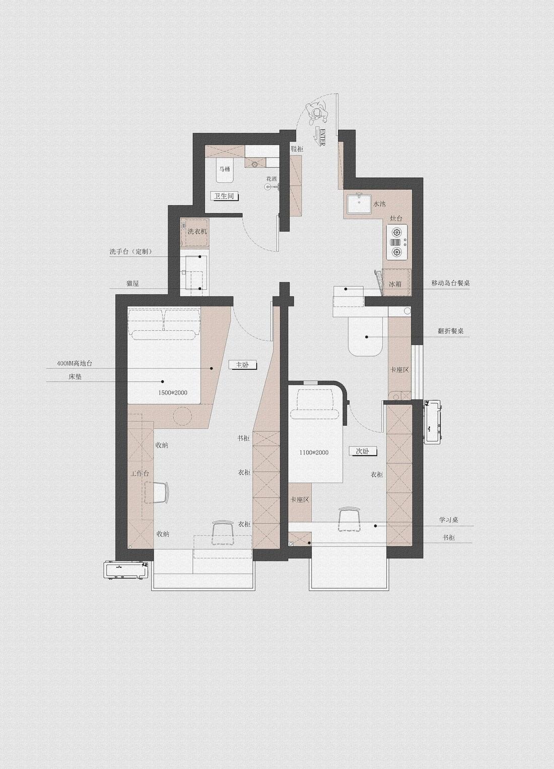 解锁54㎡小户型改造干货合集丨中国北京-10