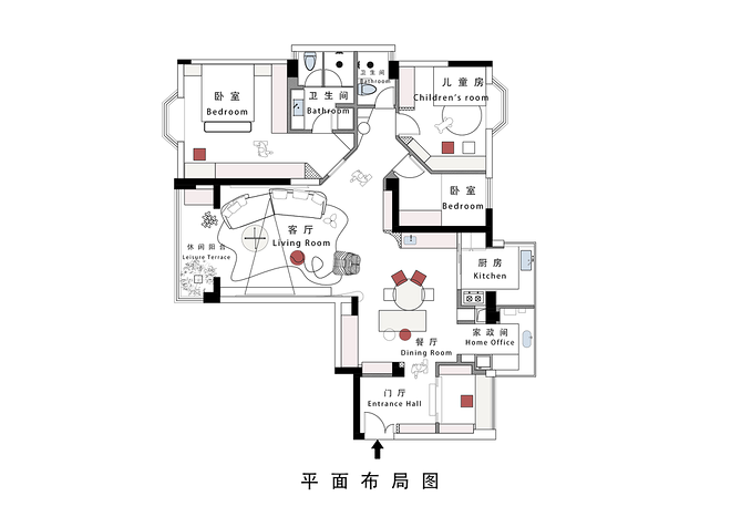 50万元三居130平米装修案例·效果图  中古风-15