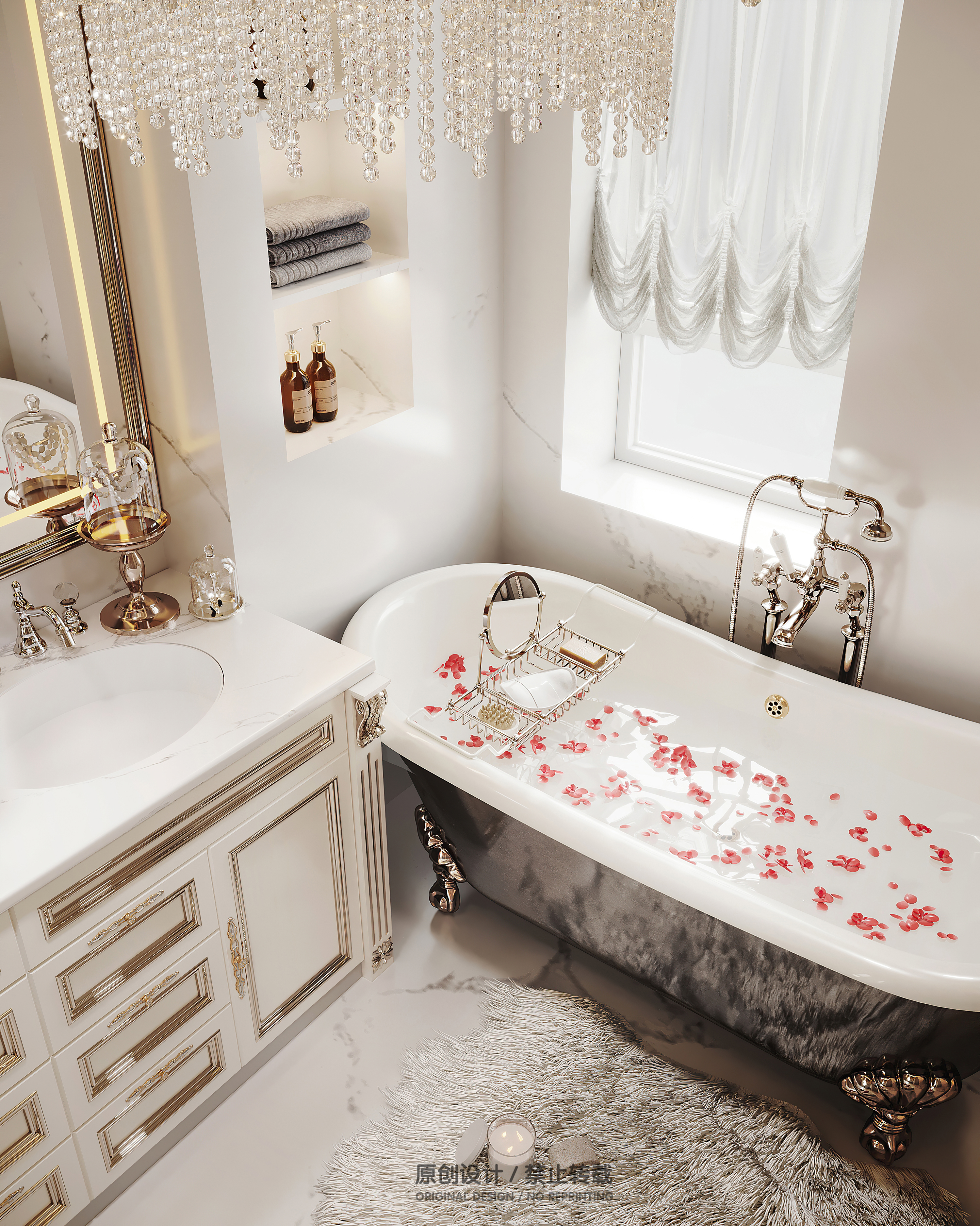 法式空间效果图表现丨魔方空间设计-10