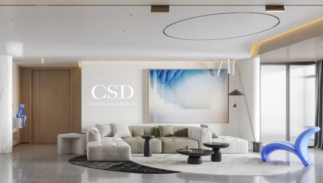 蓝色诗意 · 长沙清风徐来的简约奢华住宅丨中国长沙丨香港CSD设计事务所-16