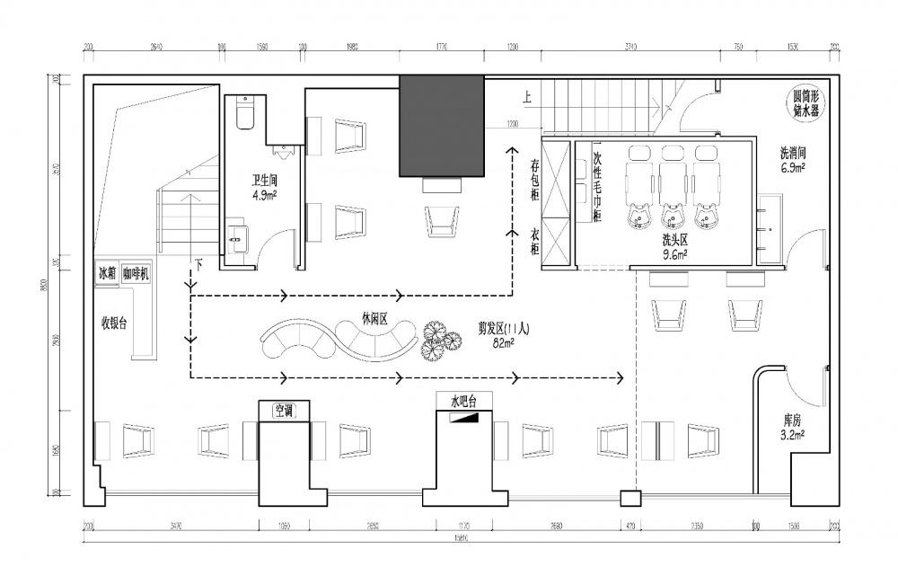 吉米设计打造前卫理发店，空间与功能完美融合-24