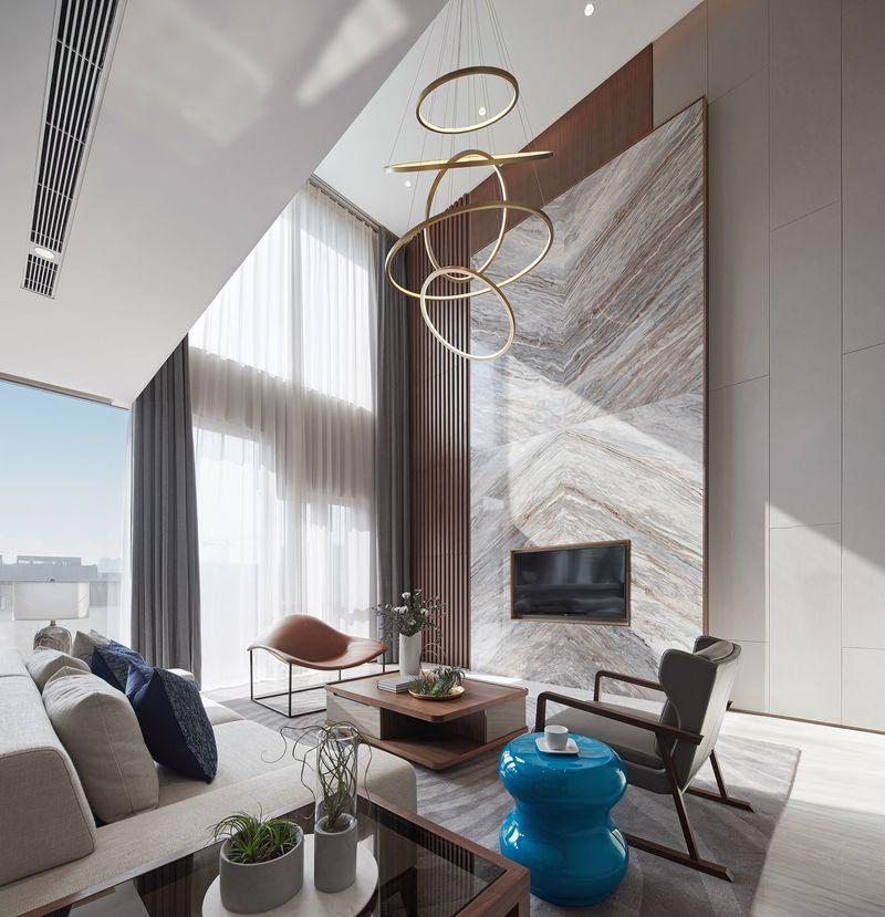 郑州永威上和郡叠层样板房——现代简约自然品味空间-18