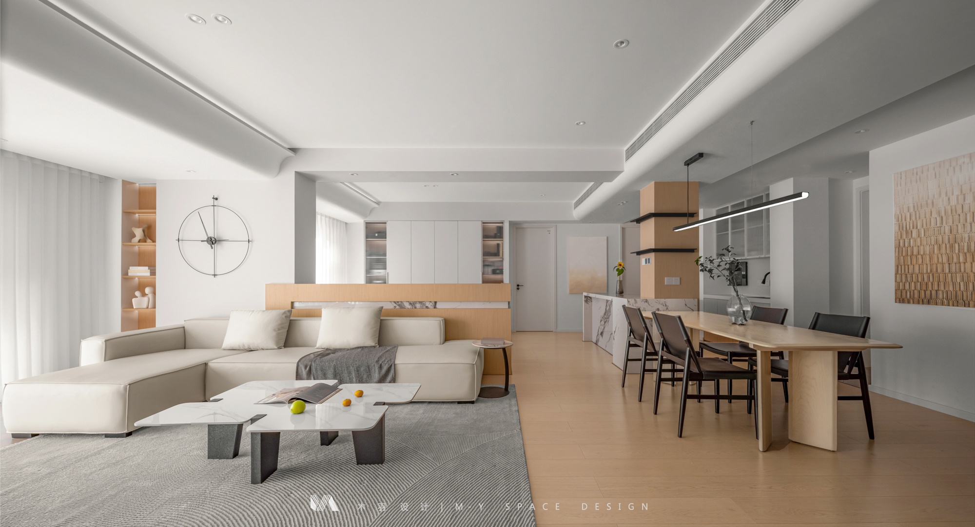 175㎡大平层原木风设计丨中国武汉丨武汉木羽设计-4