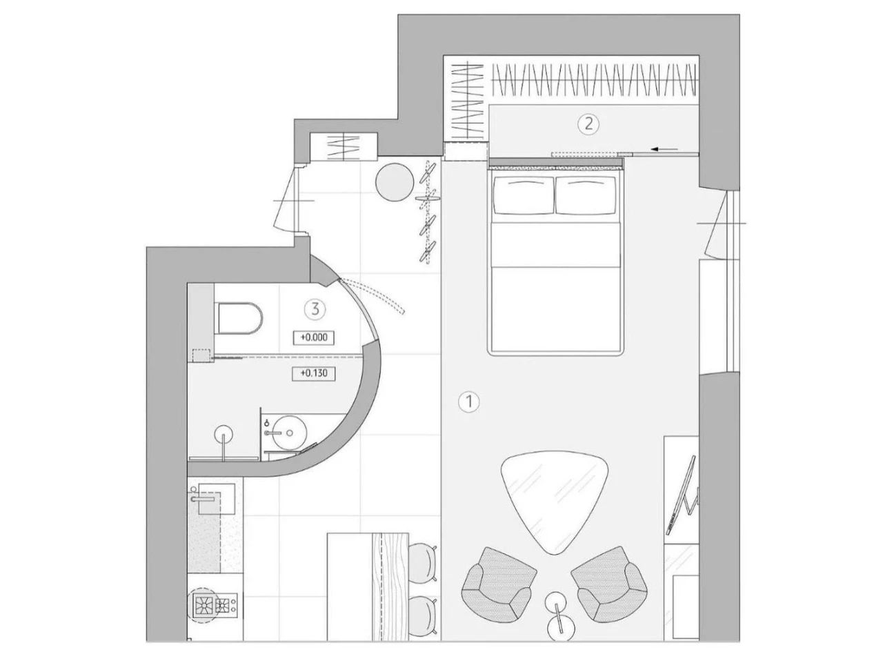 男生的 33㎡小家丨小宅空间-5