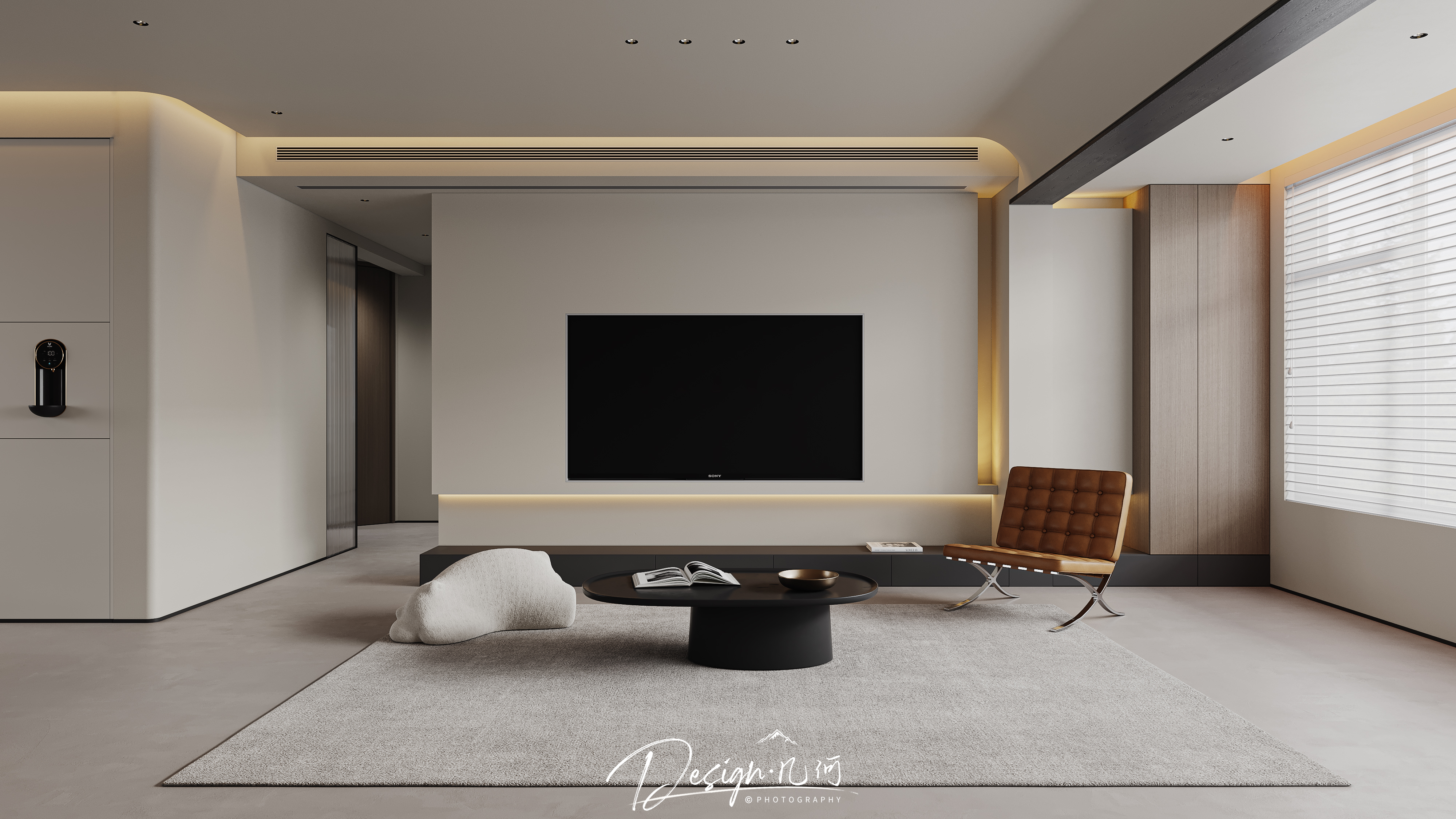 几何空间视觉表现 | 石榴林语春晓现代客餐厅-1