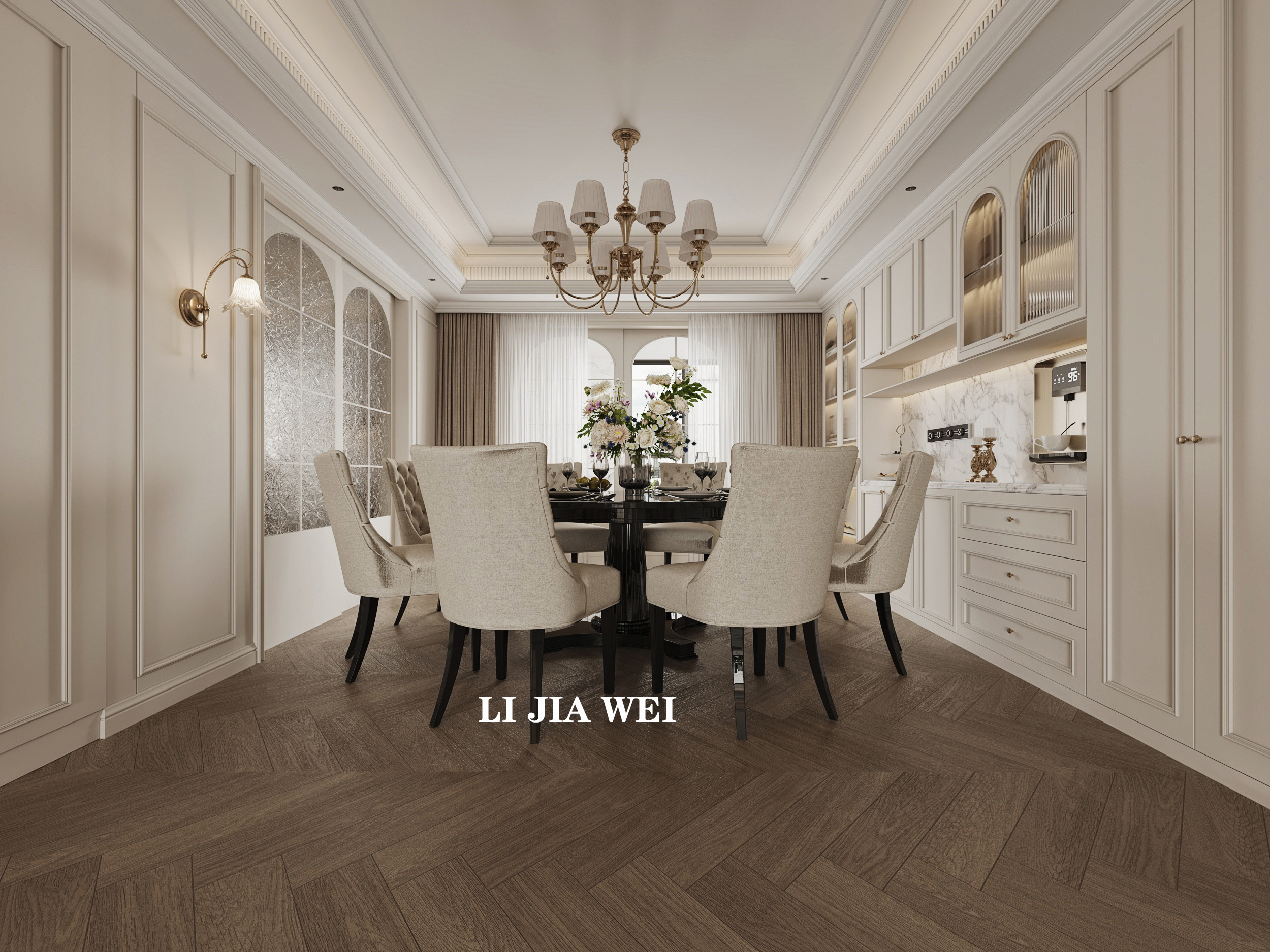 法式客厅餐厅-1