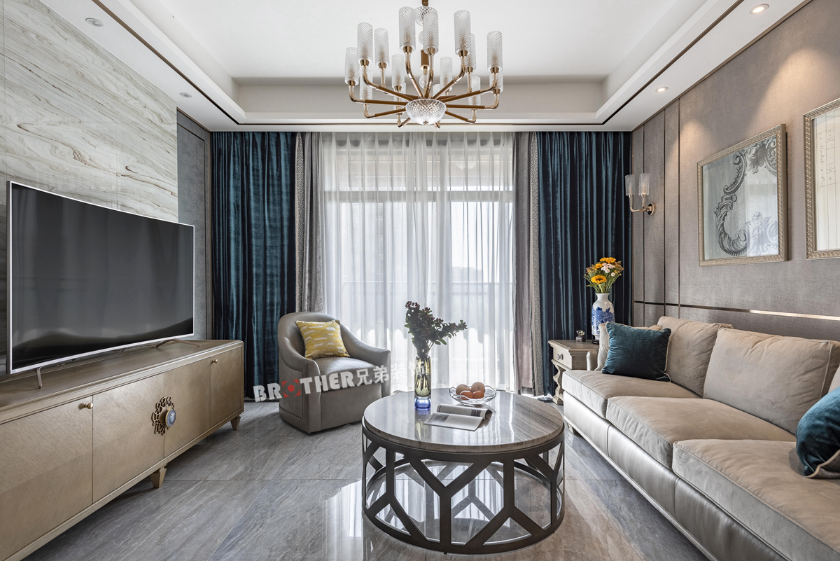 建工依山郡 137㎡美式轻奢装修，唐荣设计师打造舒适生活空间-11