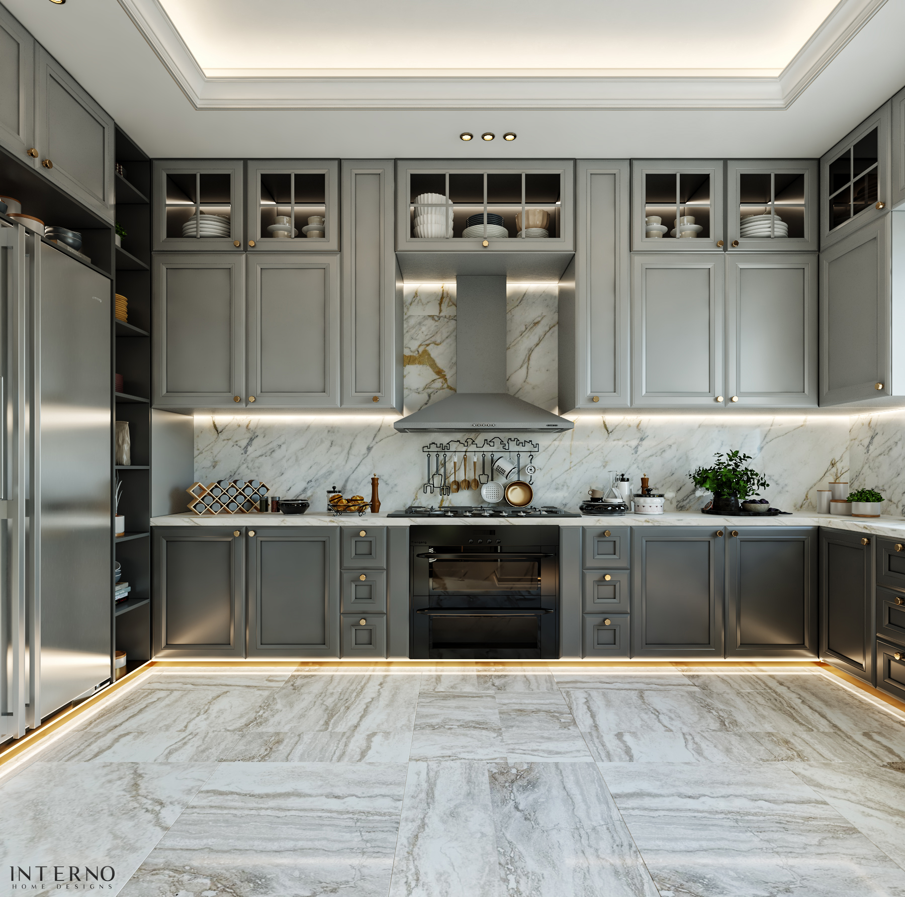 新古典主义餐厅和厨房丨Interno Home Design-3