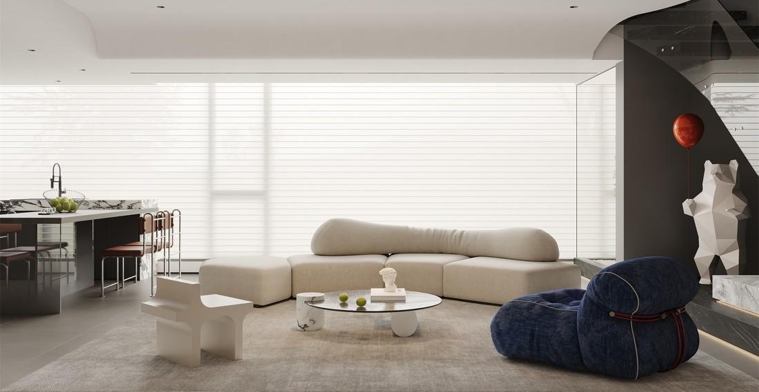 143㎡跃层现代极简案例丨佳园装饰-1