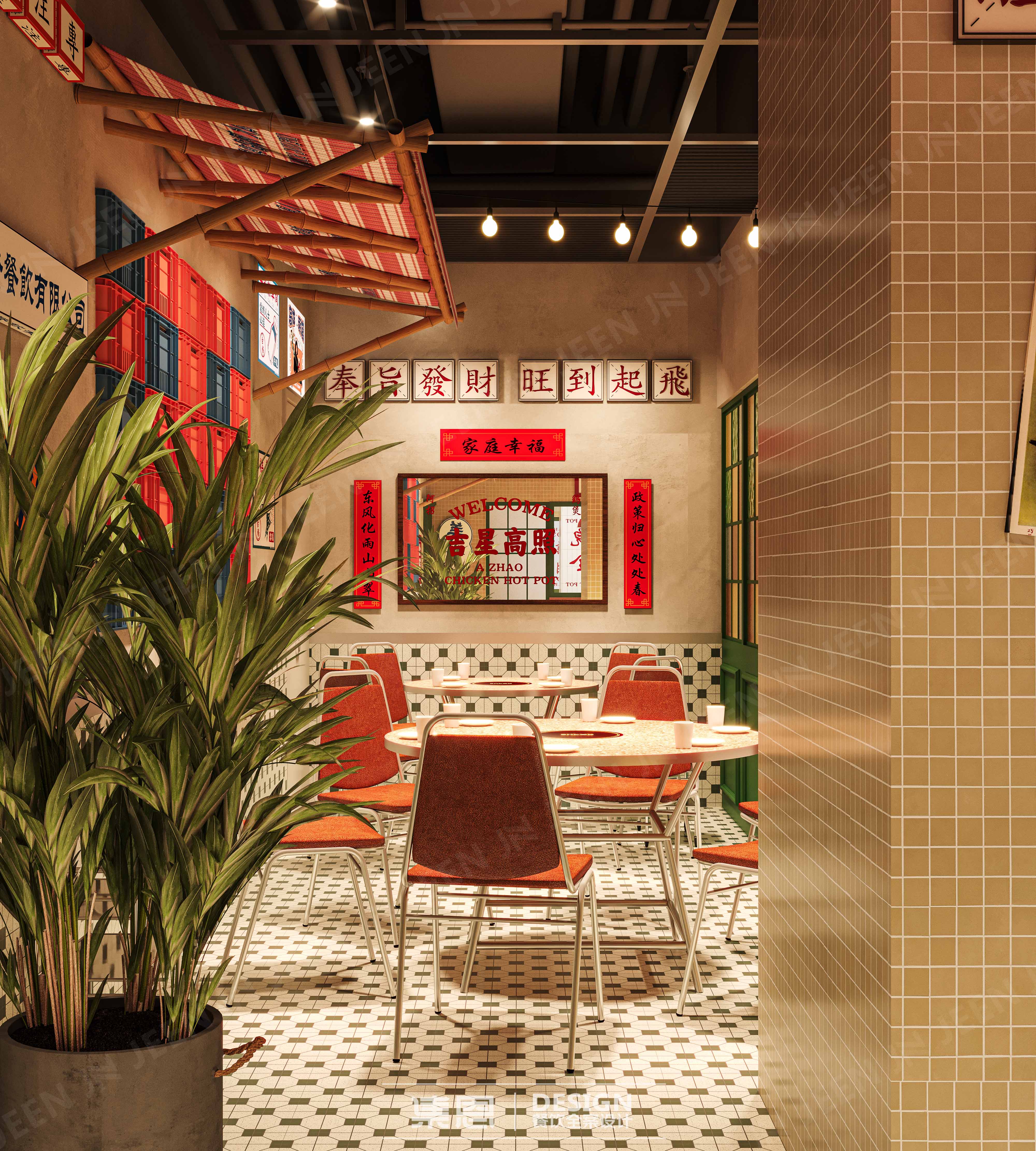 阿招鸡煲 · 二七万达店丨中国南阳丨集恩餐饮全案设计-13