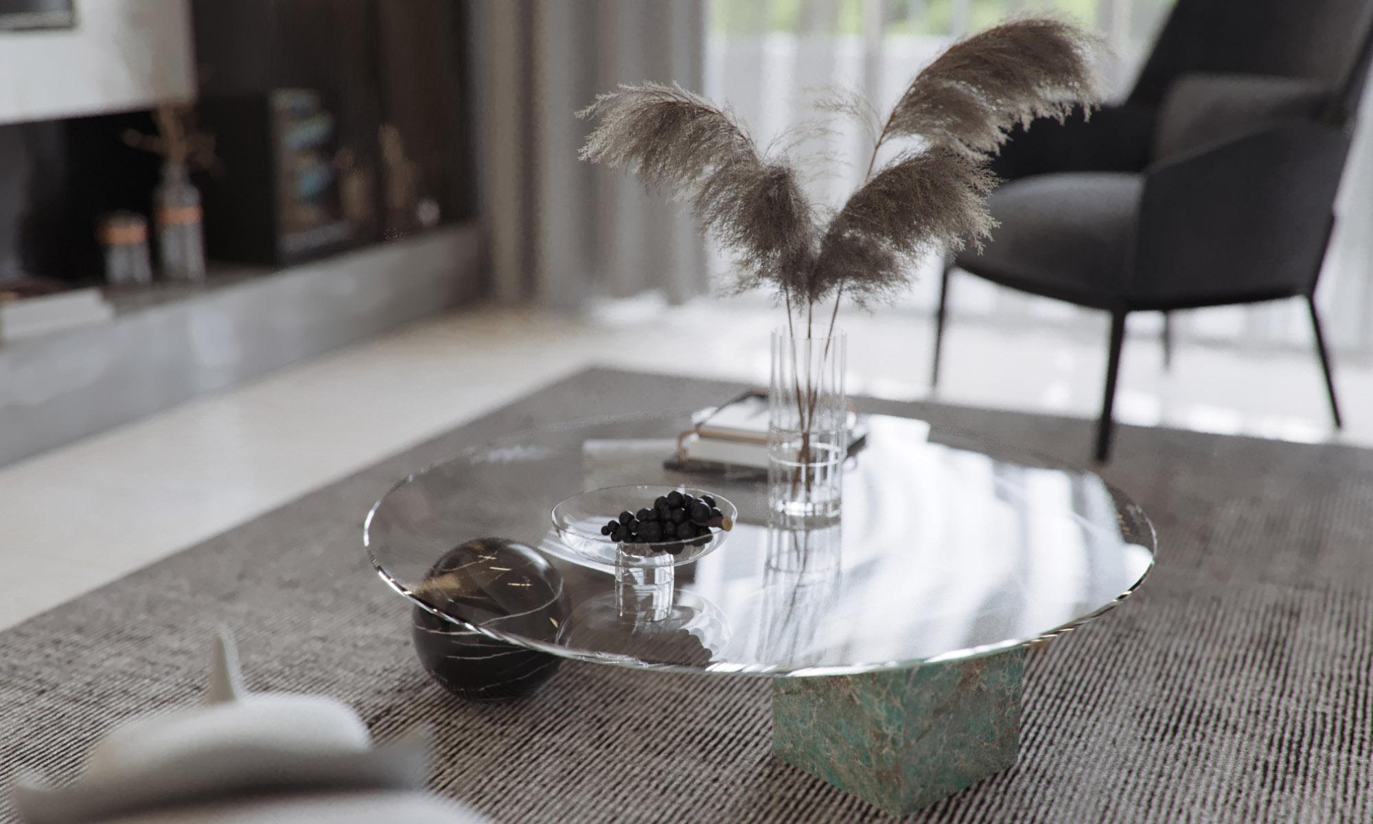 李寅精装改造恒大名都客厅，保留地面砖的巧思之作-10