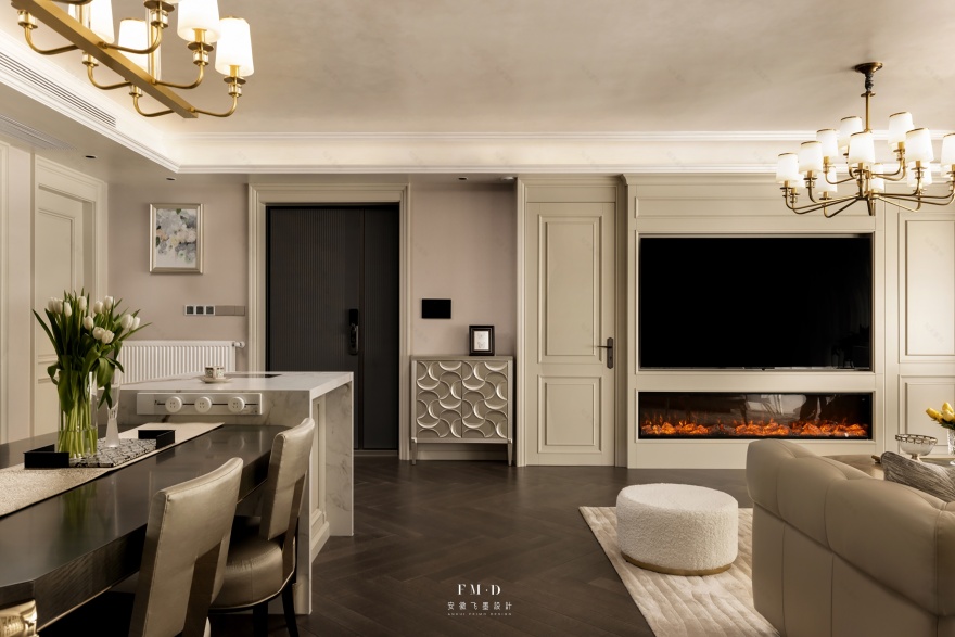 170㎡大平层美式风设计丨中国合肥丨飞墨设计组-38