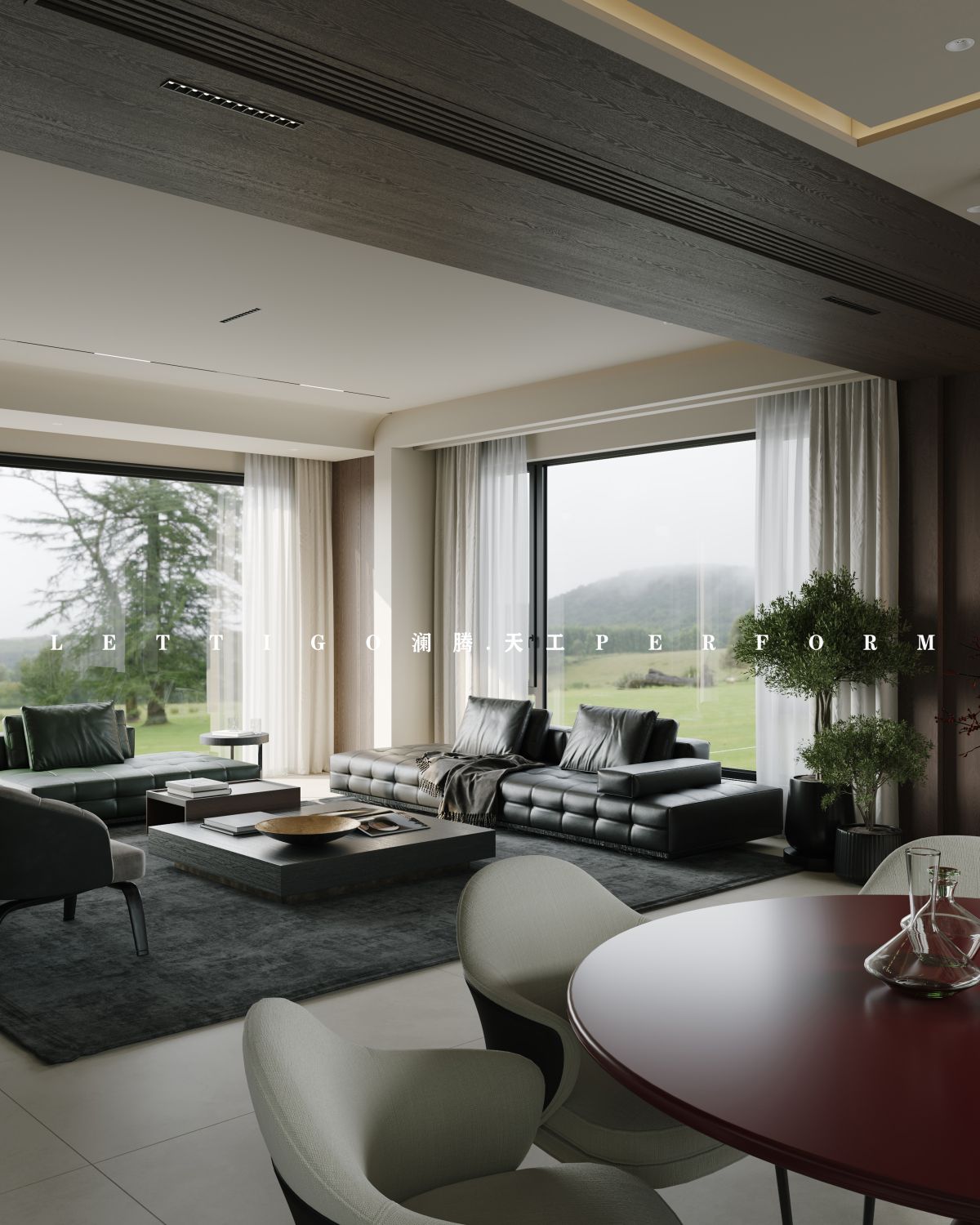 高级感黑金配色意式轻奢别墅-0