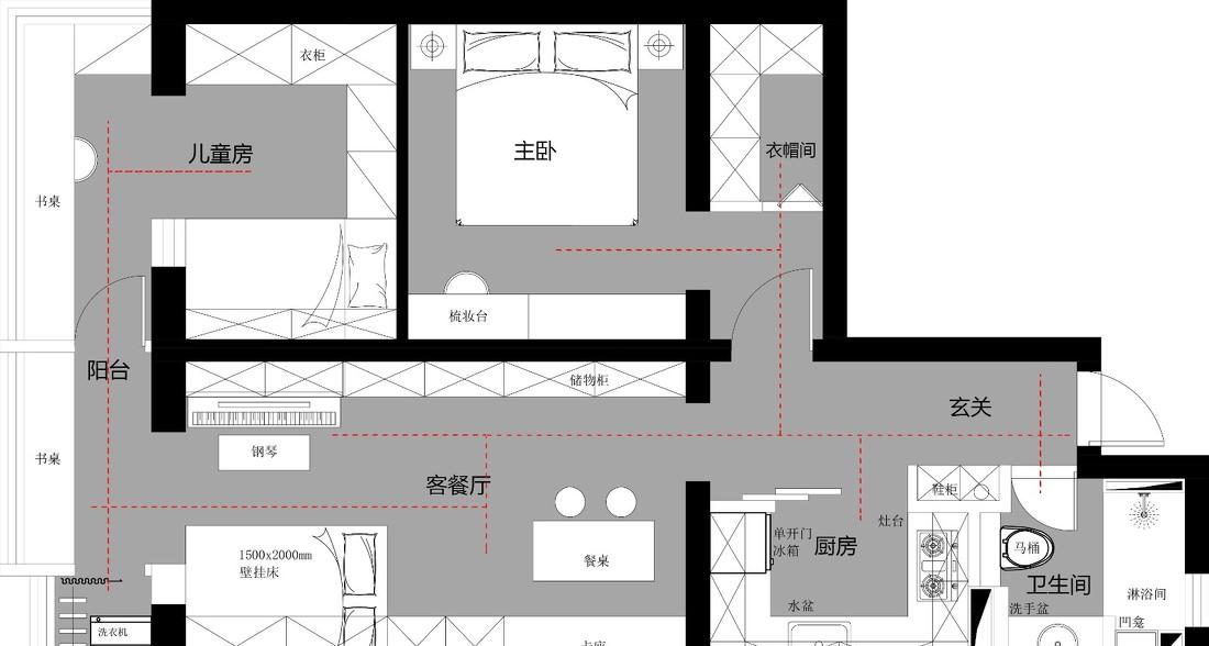 56 平小户变三室两厅，复古绿撞色打造视觉盛宴-45