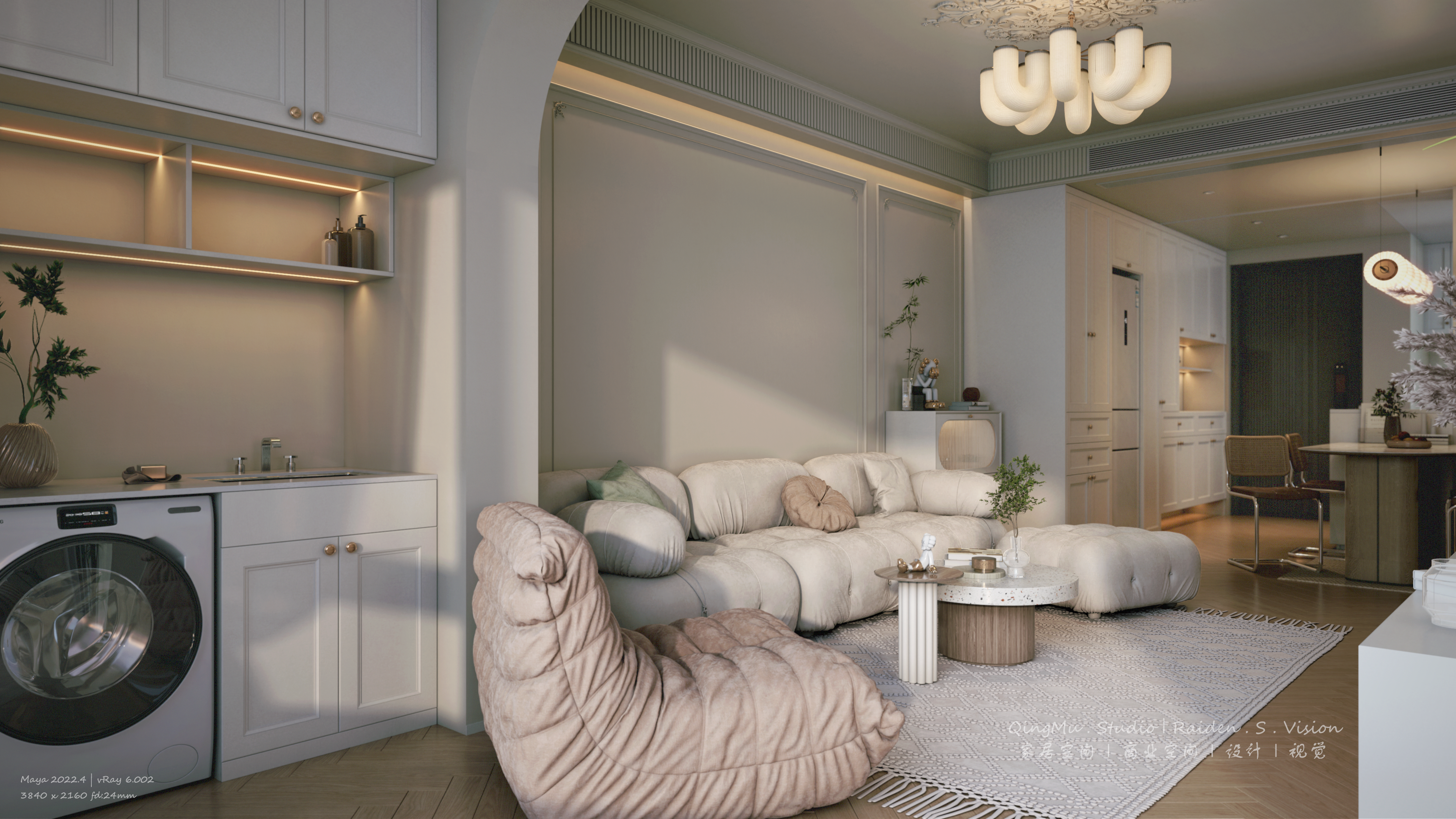 法式奶油风家居设计案例丨中国阜阳丨青木空间研究所-20