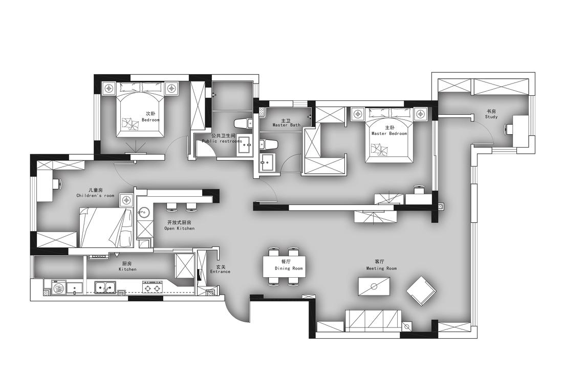 蓝调时光里的烟火  现代美式家居设计-4