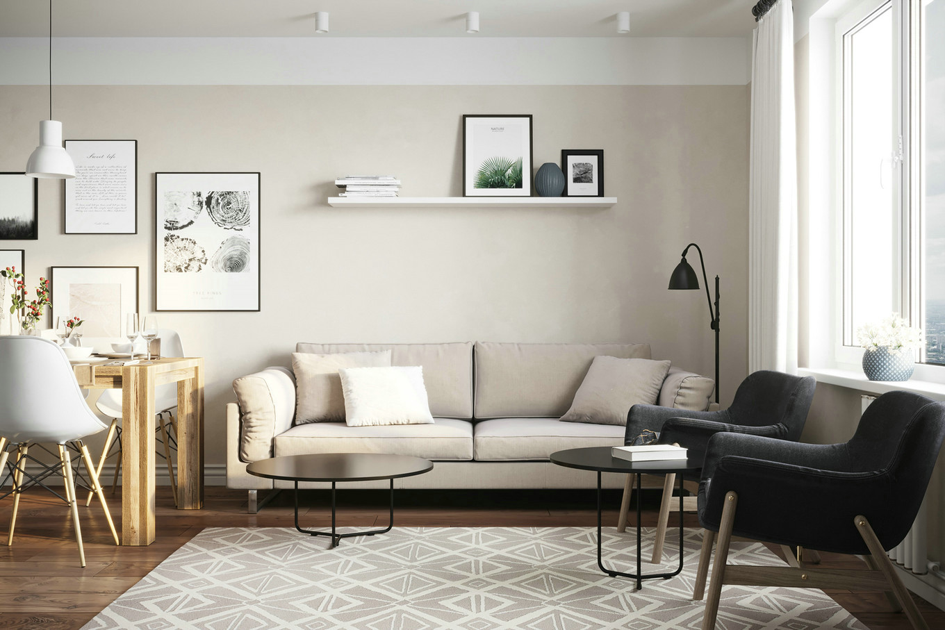 北欧风居家设计，舒适自然的生活空间-4