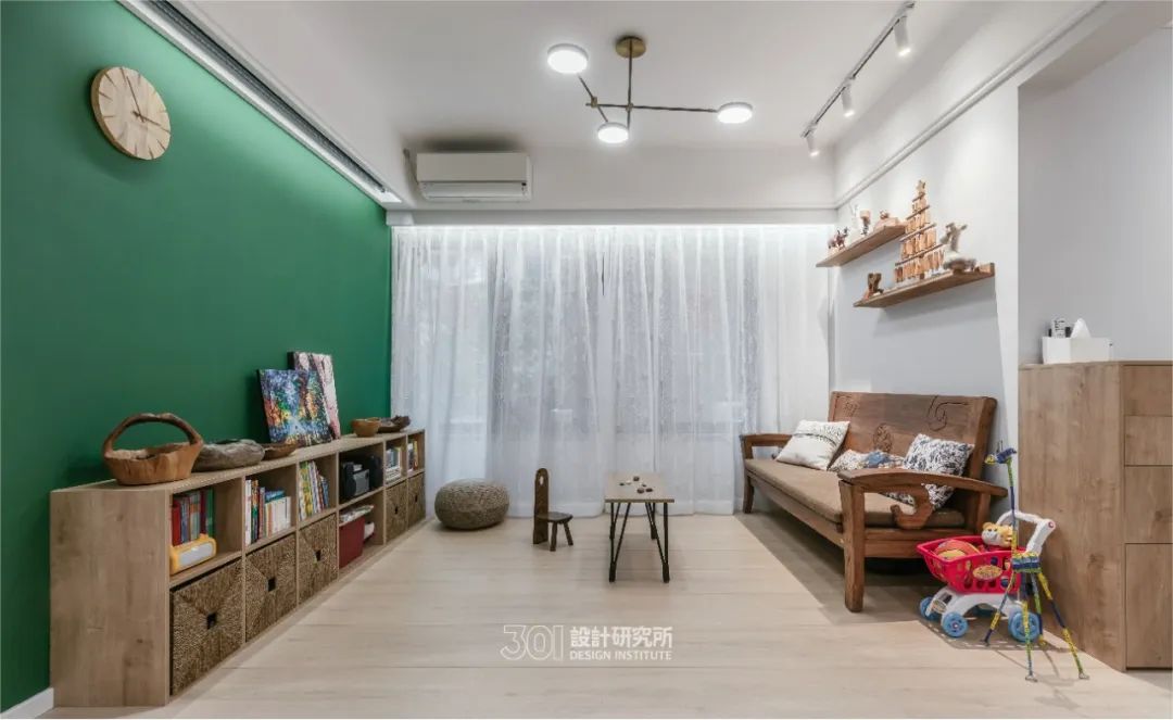 78 平米北欧风之家 | 墨绿背景墙的稳重与雅致-21