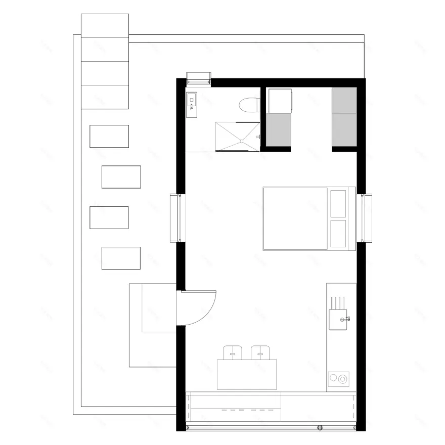 35m2 木质迷你屋 | 环保、多功能、时尚-22