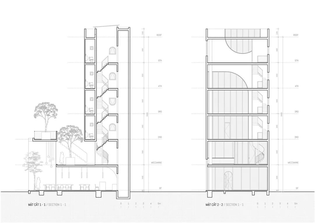 越南 420m²综合咖啡楼设计,打造自然与商业的完美融合-39