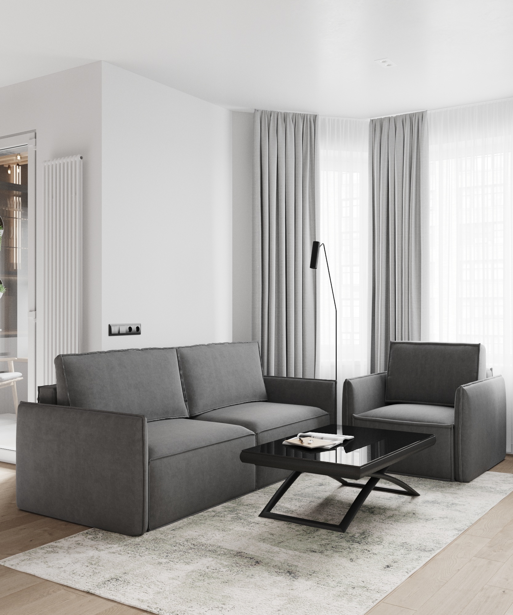 Minimalism apartment - 3D visualization-12