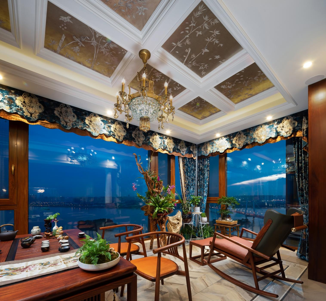 意米软装丨大平层的中式风雅-10