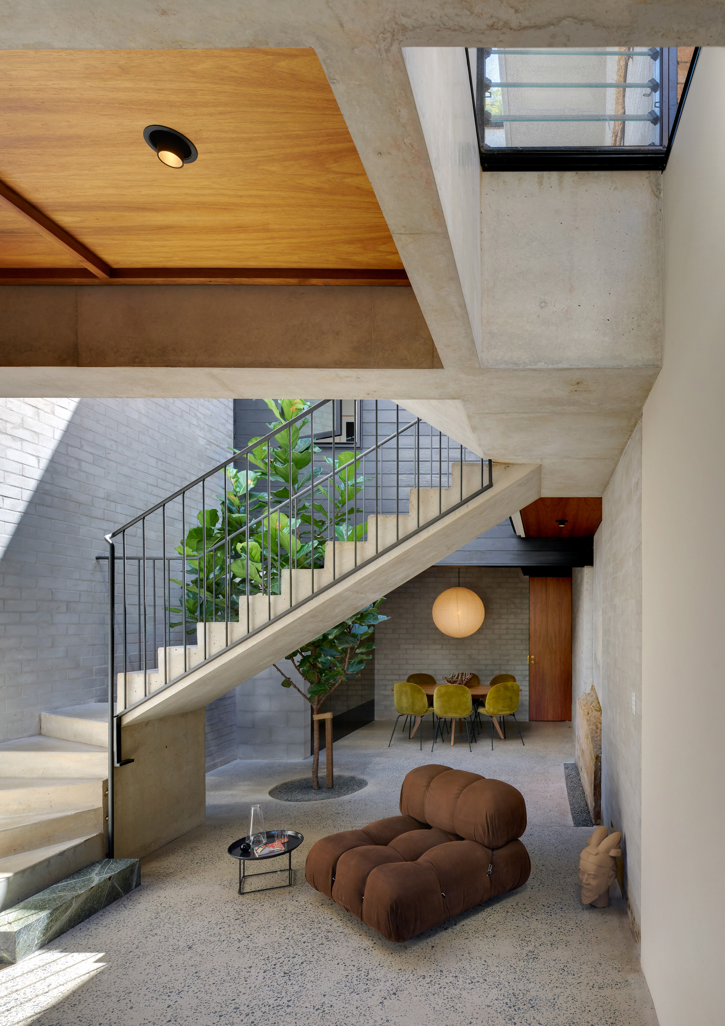 Welsh + Major slots lightwell between Sydney cottage and brick extension-6