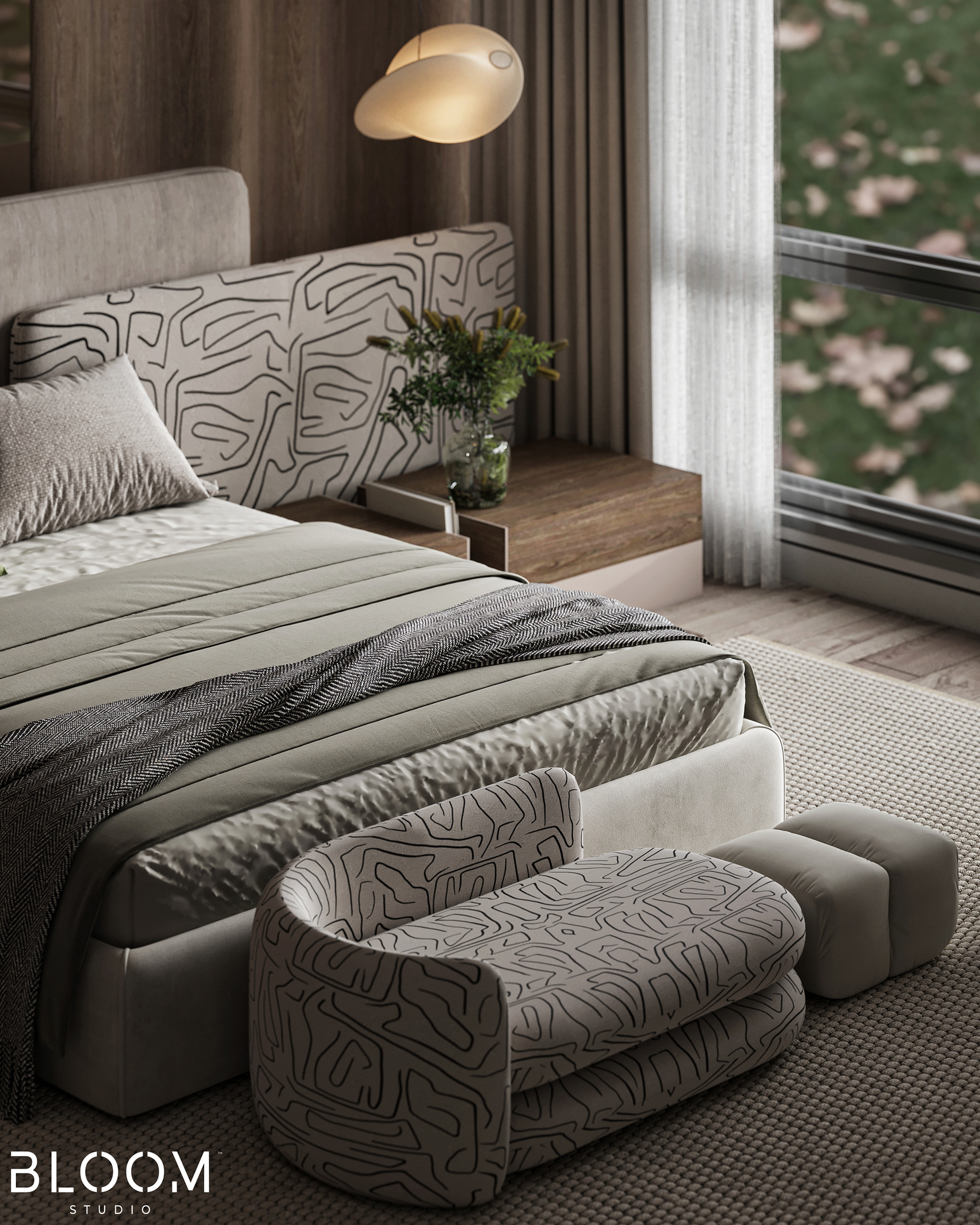 主卧室丨沙特阿拉伯丨Bloom Studio-11