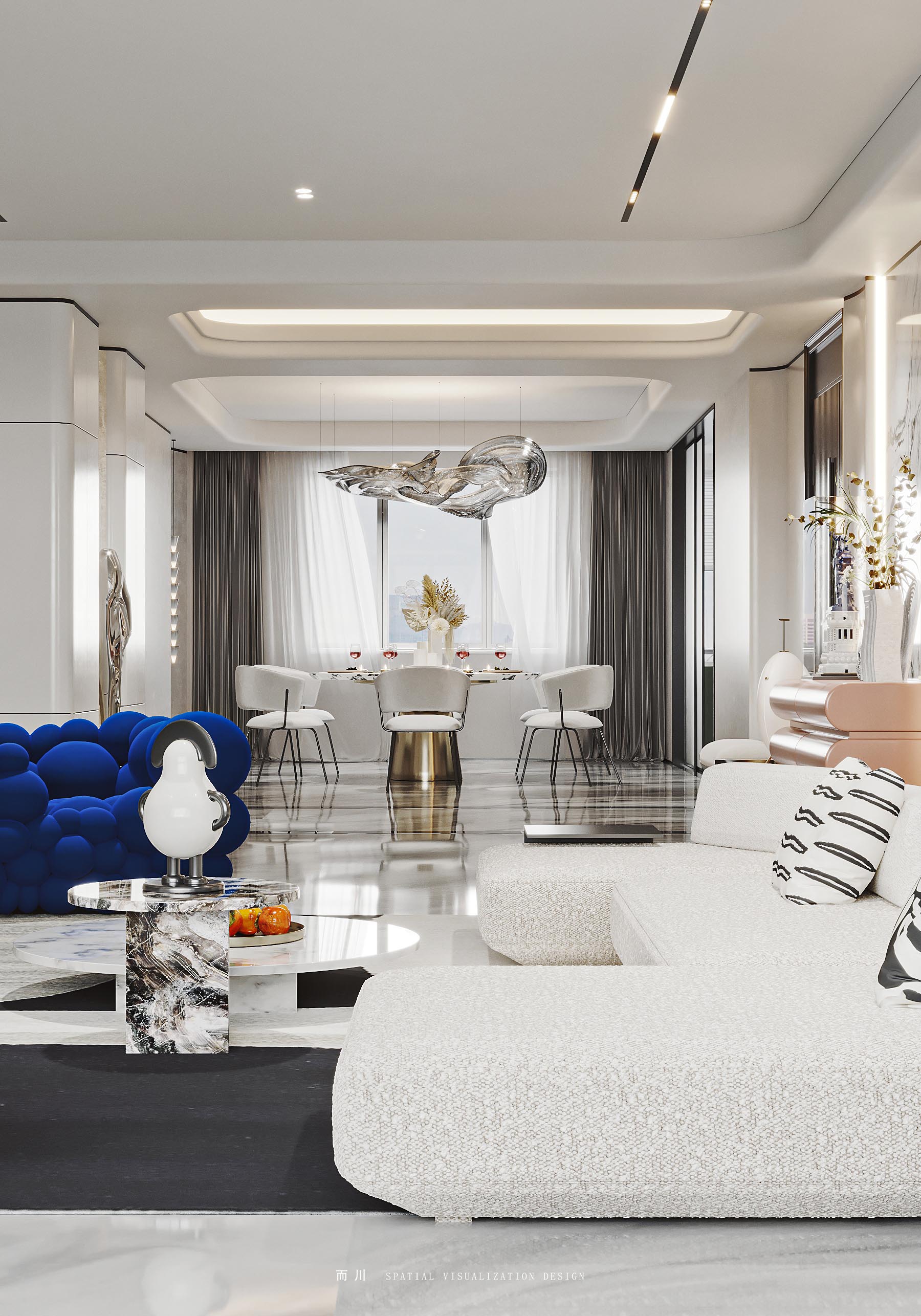 现代轻奢丨魔方空间设计-15