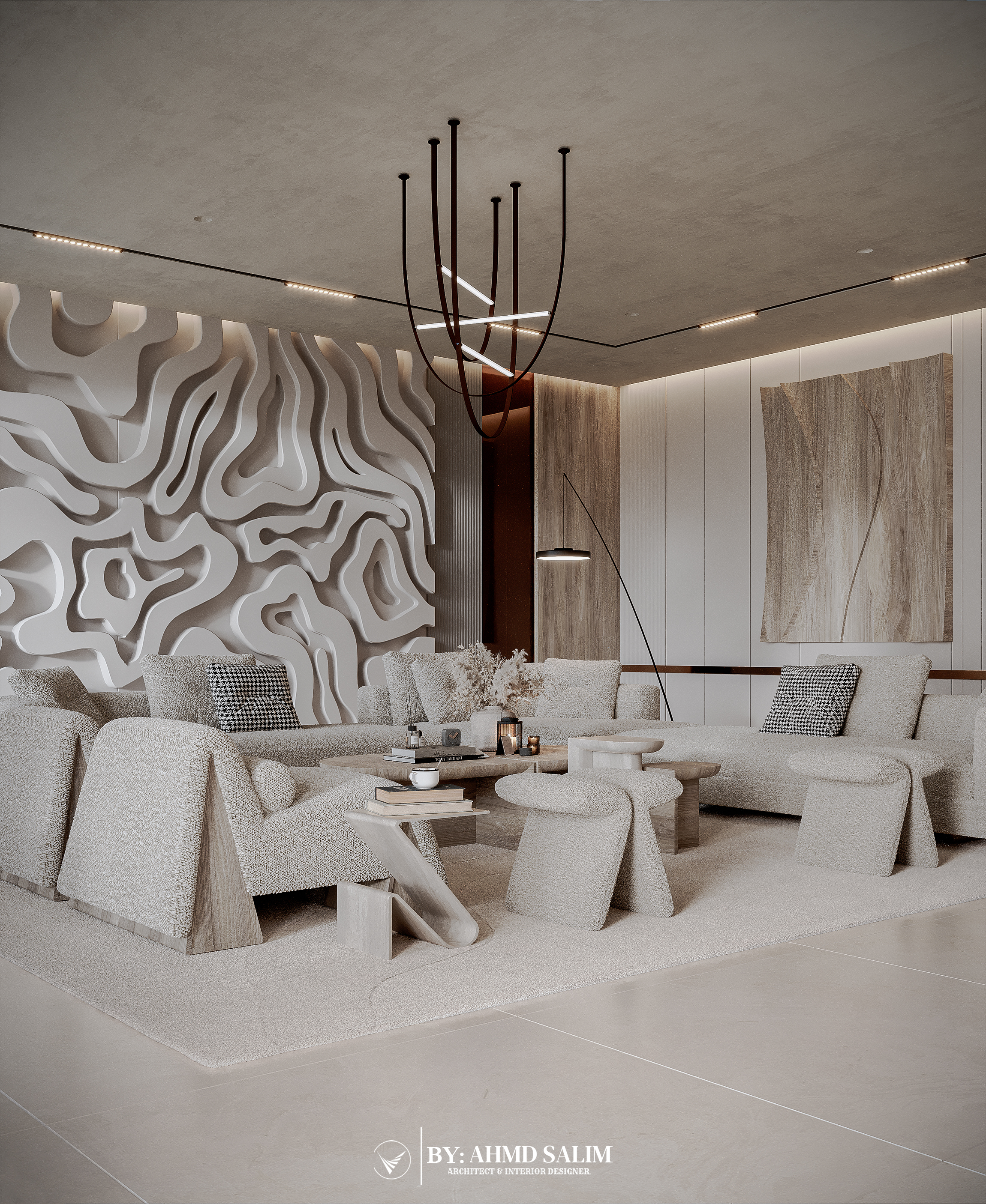 客厅和楼梯区域丨mohamedelhussienidesigns-17