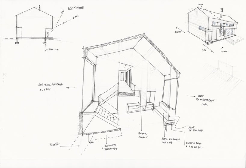 加拿大魁北克湖边覆色木板独栋住宅丨Atelier Schwimmer工作室-14