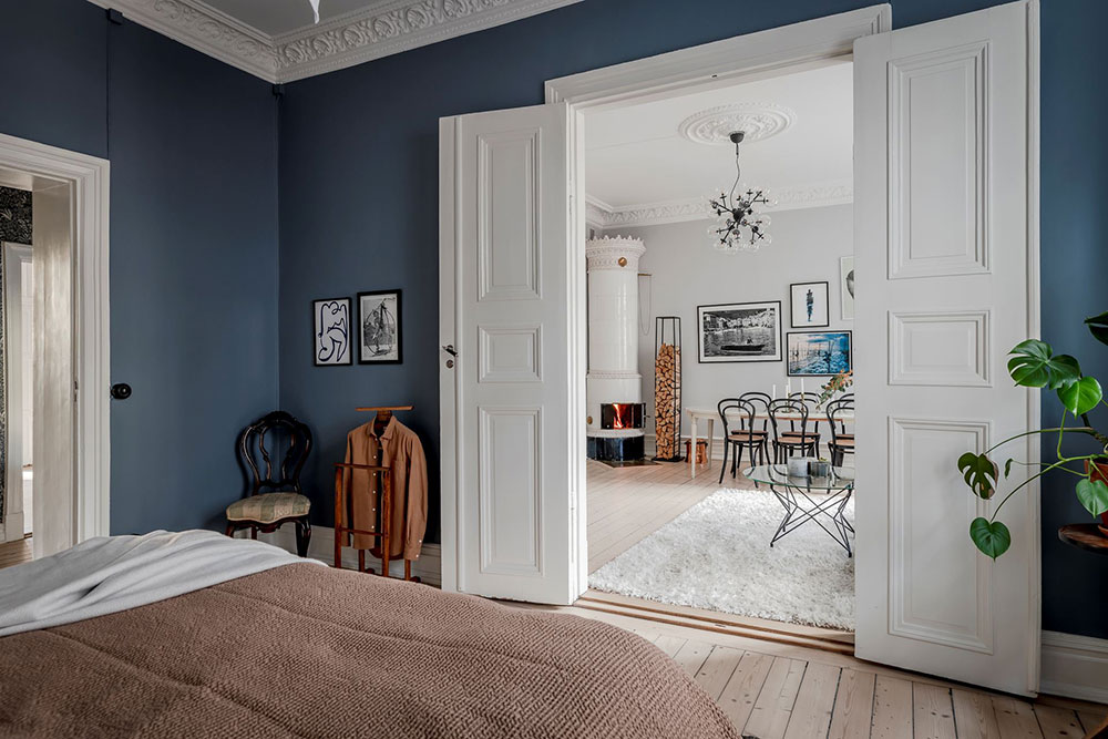 蓝色与白色的典雅公寓 | 哥德堡的瑞典设计之美-9